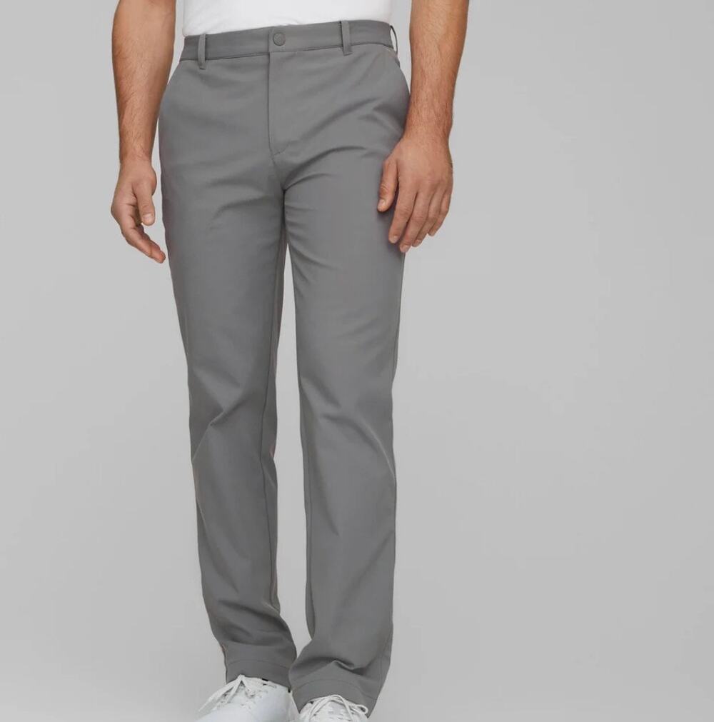 Puma Golf Dealer Pants Mens Ash Gray Performance Stretch Golf Trousers 36x34